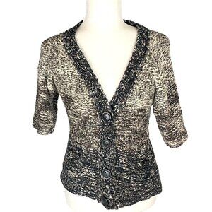 American Rag Cie Ombre Short Sleeve Cardigan Sweater-Brown-Size Medium-GUC